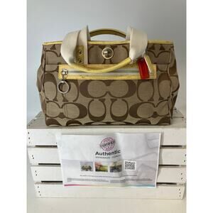 COACH F14878 LARGE SIGNATURE PRINT CANVAS SHOULDER BAG (ASIS)